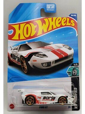 Hot Wheels White Ford GT HW Modified Diecast Model Car 159 Edition